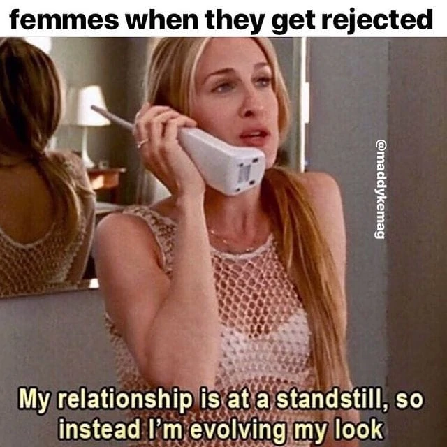 Carrie as a femme having a call