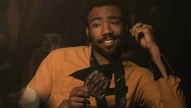 Donald Glover plays the younger version of Lando Calrissian in Solo: A Star Wars Story (2018)
