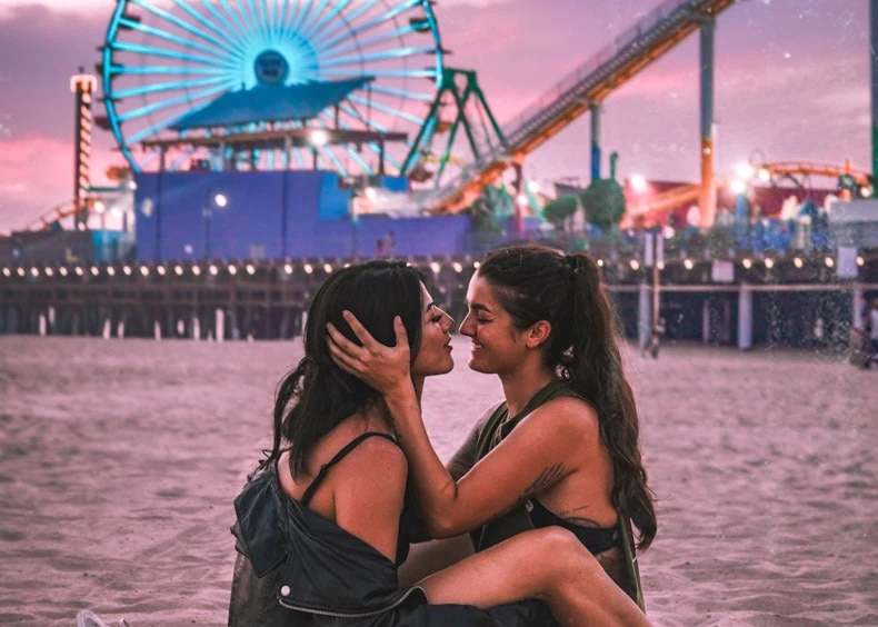Emotional and intense lesbian relationship between two femme lesbians
