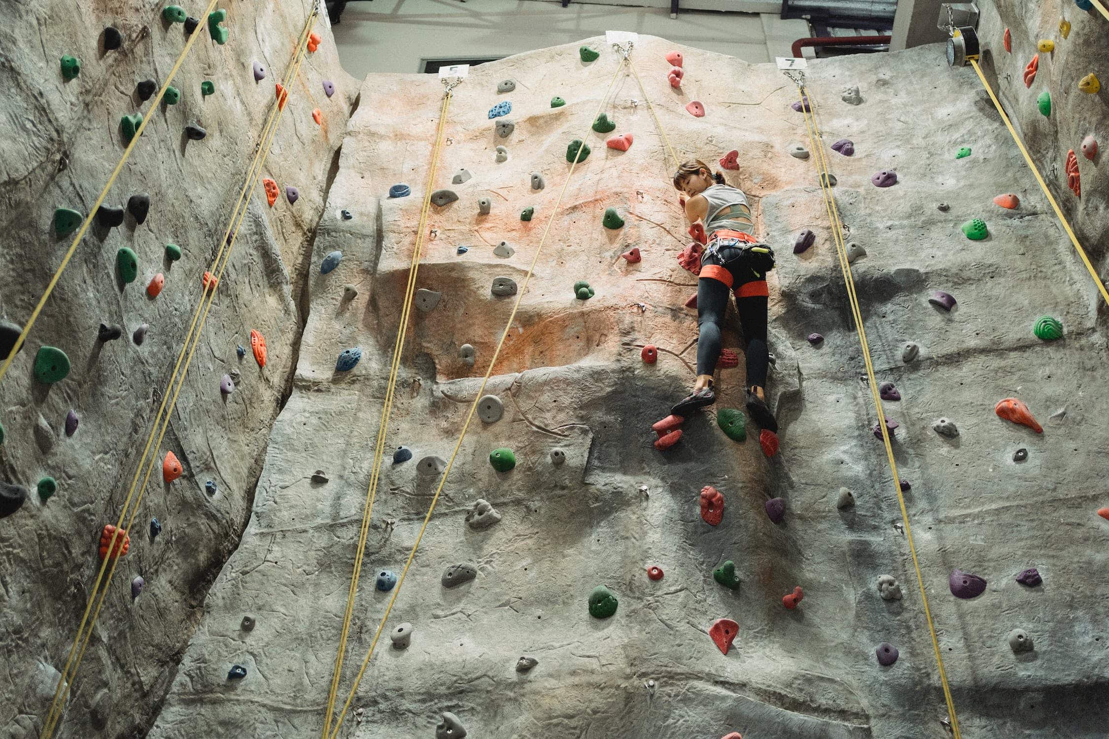 lesbian rock climbing