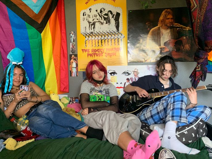 LGBTQIA+ friend group in a park