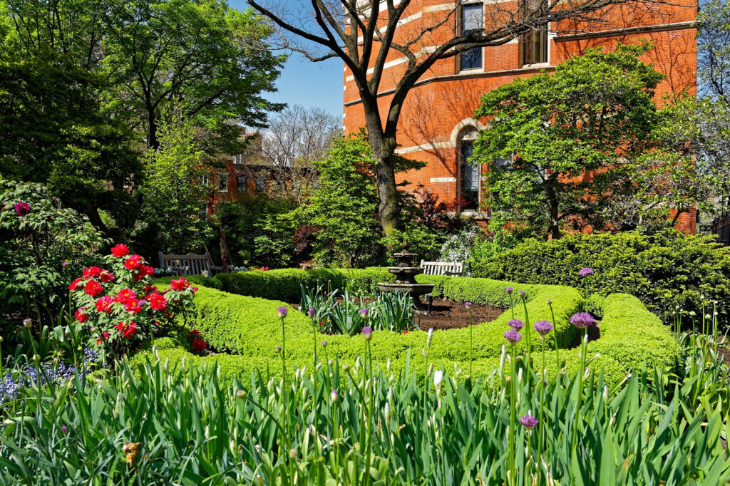 Jefferson Market Garden: Former site of The Women's House of Detention, now a picturesque haven.