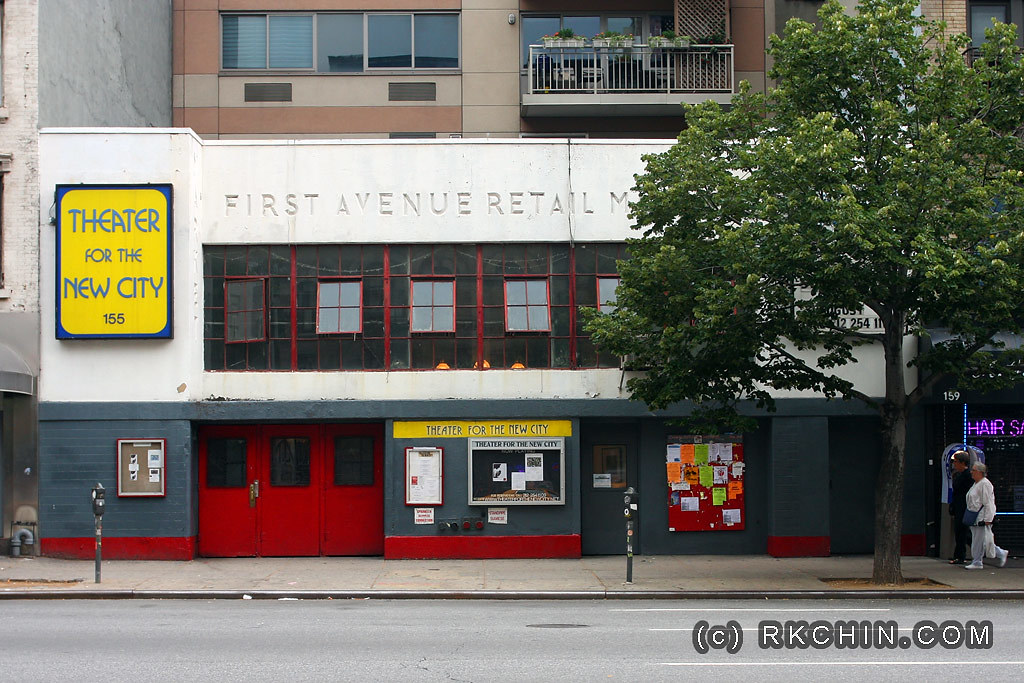 Exterior of The Theater for the New City, a landmark venue fostering fierce voices and pioneering LGBTQ+ productions since 1970. A beacon for lesbian playwrights, directors, and actors, championing inclusivity and diversity in the arts.