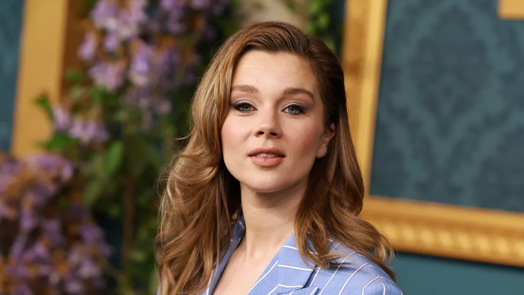 Claudia Jessie (Eloise in Bridgerton) portrait which Claudia Jessie said, "There’s a strength in her that I think a queer storyline can connect. I’ve always been touched by that as a notion with Eloise. But yeah, there’s definitely room for all of that."