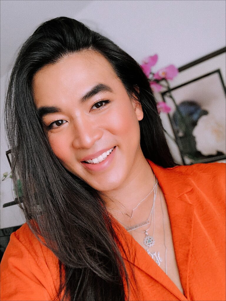 Arian (Ari) Humirang, Office Experience Assistant, Golin, sharing advice for LGBTQ+ professionals and sharing opinions about Pride Month with HER app, the largest sapphic and lesbian dating app